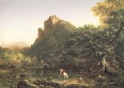 Thomas Cole The Mountain Ford (mk13) painting